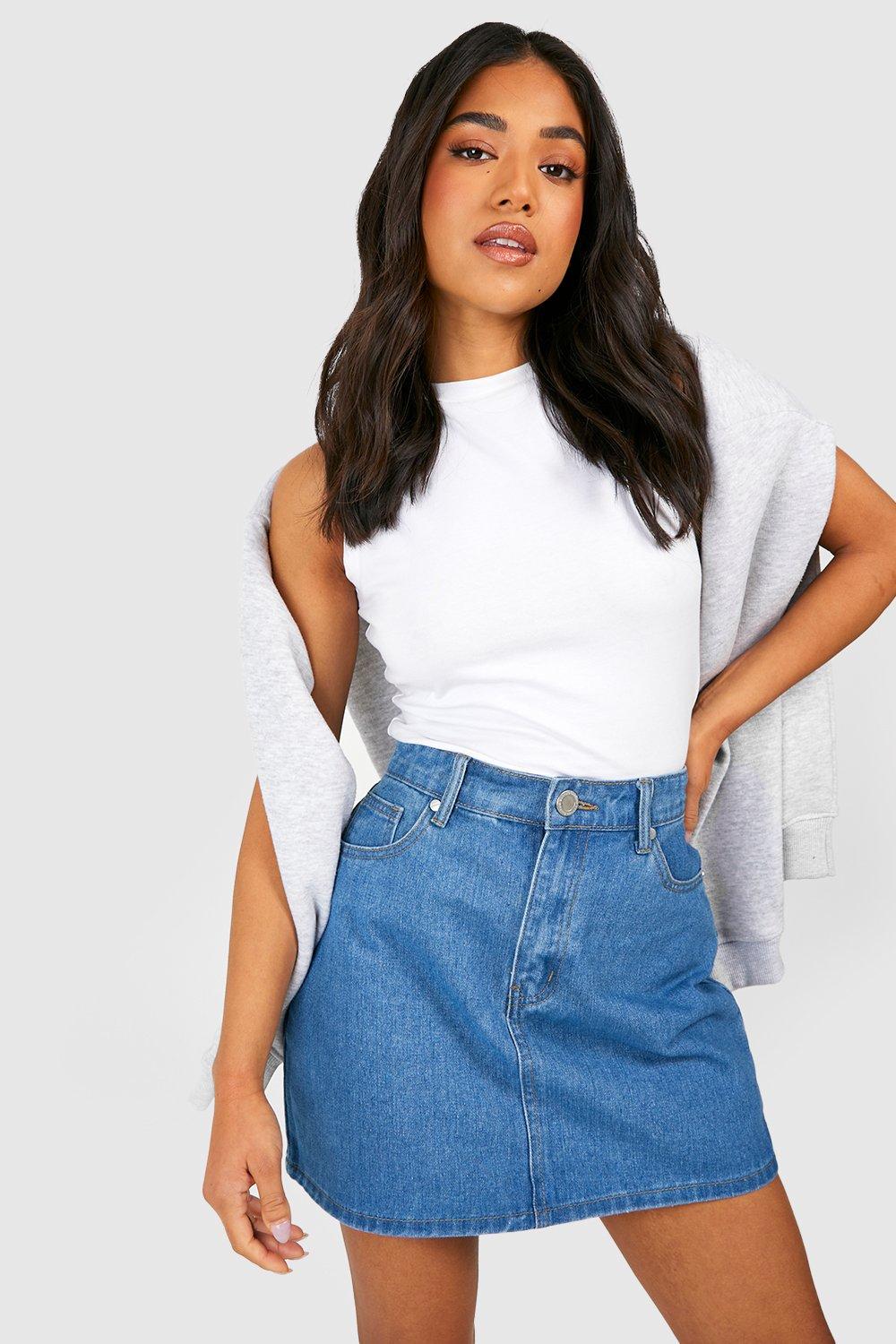 Petite Denim Mini Skirt